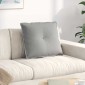 vidaXL Μαξιλάρι Πλάτης Ανοιχτό γκρι 60 x 50 cm Ύφασμα Μικροΐνας