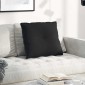 vidaXL Μαξιλάρι Πλάτης Μαύρο 60 x 50 cm Ύφασμα Μικροΐνας