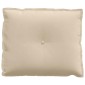 vidaXL Μαξιλάρι Πλάτης Κρεμ 60 x 50 cm Ύφασμα Μικροΐνας