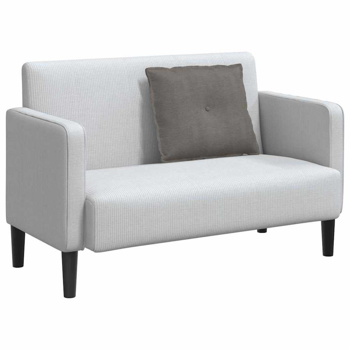vidaXL Μαξιλάρι Πλάτης Ανοιχτό γκρι 60 x 50 cm Υφασμάτινο Κορντουρά