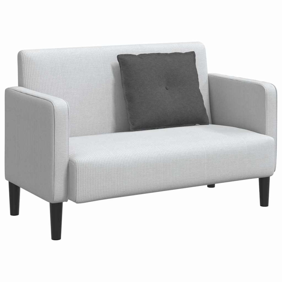 vidaXL Μαξιλάρι Πλάτης Σκούρο Γκρι 60 x 50 cm Υφασμάτινο Κορντουρά