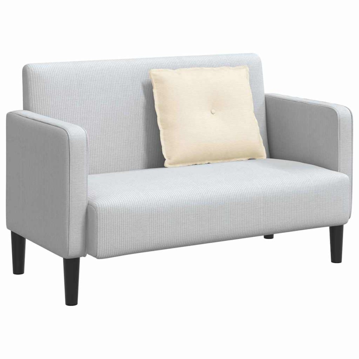vidaXL Μαξιλάρι Πλάτης Κρεμ 60 x 50 cm Υφασμάτινο Κορντουρά