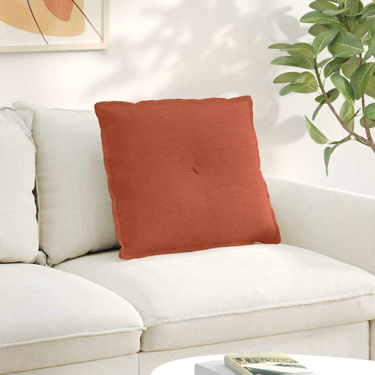 vidaXL Μαξιλάρι Πλάτης Κόκκινο Πορτοκαλί 60 x 50 cm