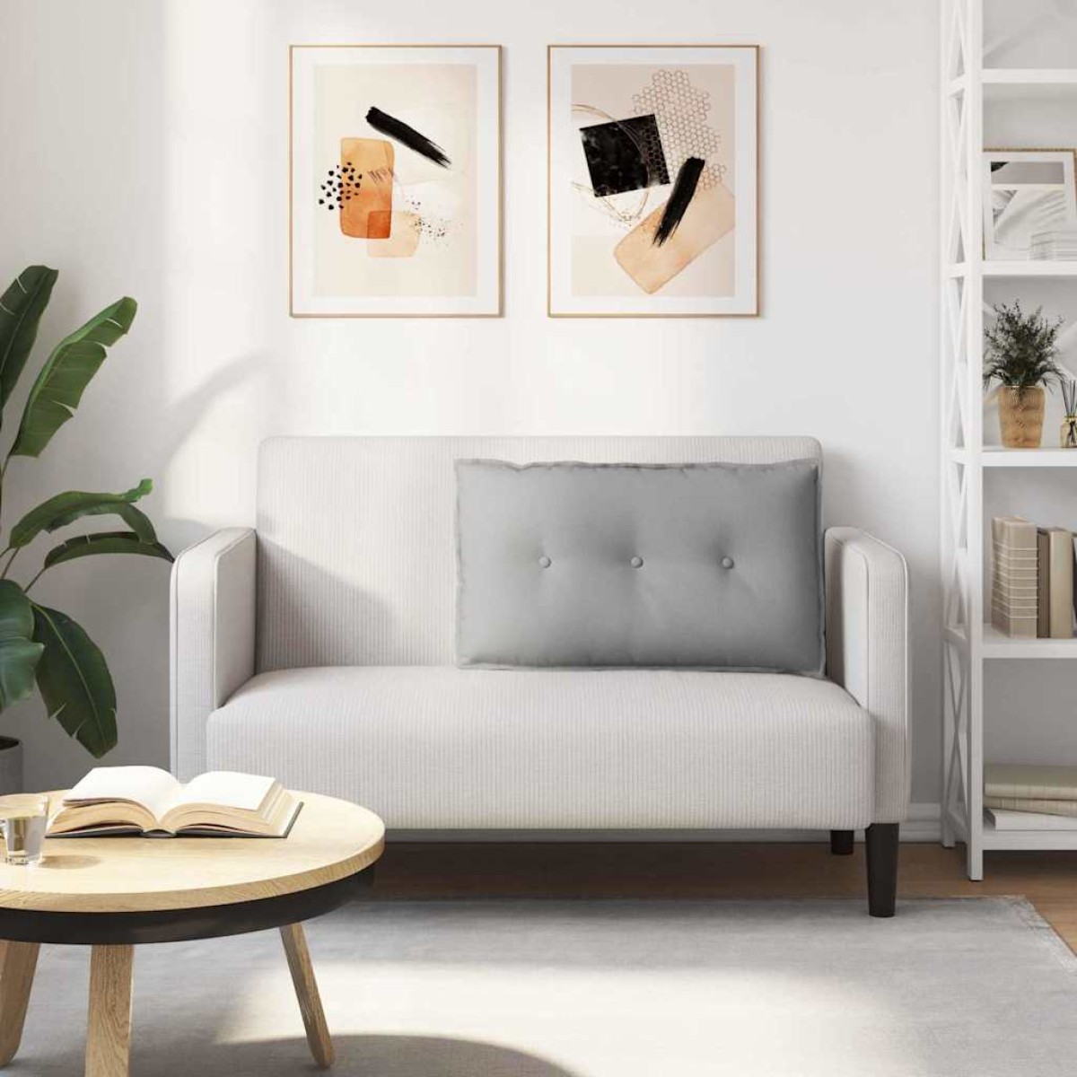 vidaXL Μαξιλάρι Πλάτης Σκίουρος Γκρί 80 x 19 x 50 εκ ύφασμα