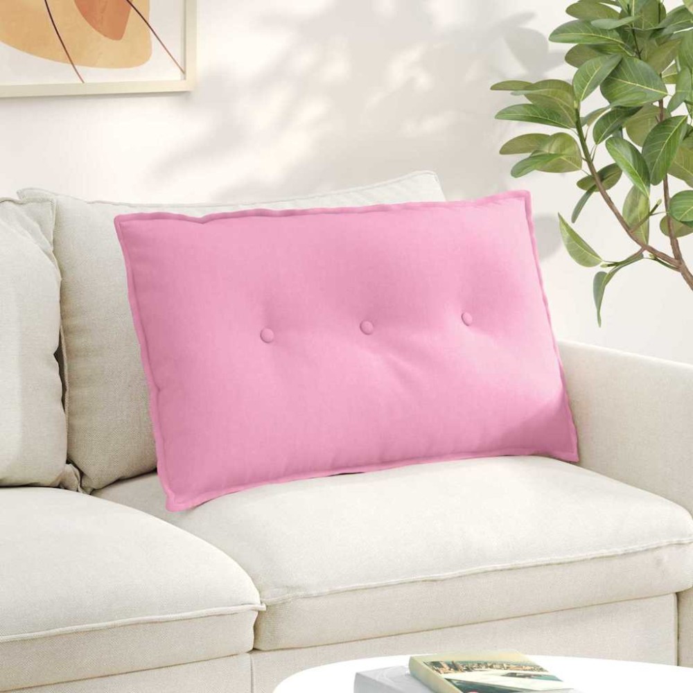 vidaXL Μαξιλάρι Πλάτης Ροζ 80 x 19 x 50 εκ ύφασμα
