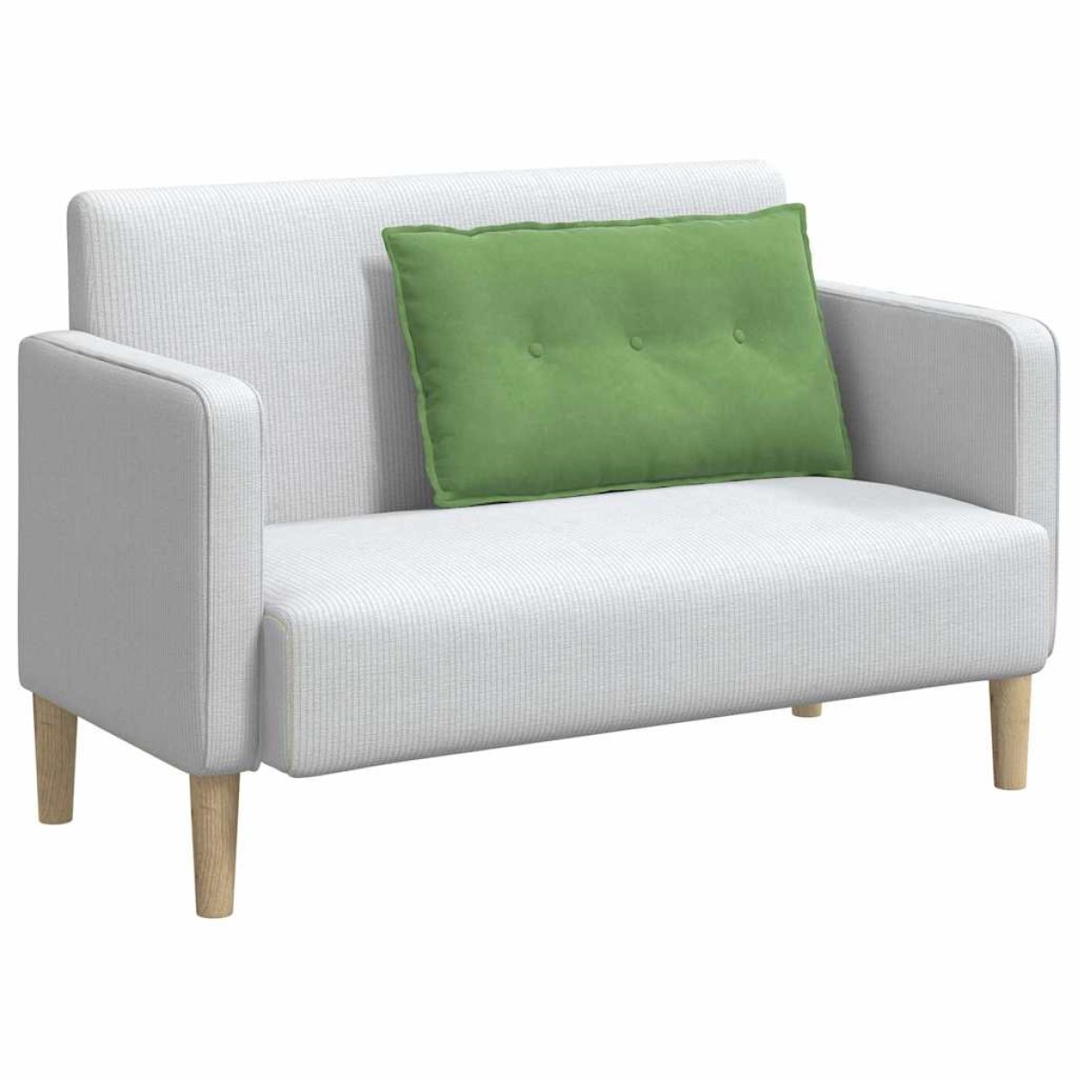 vidaXL Μαξιλάρι Πλάτης Ανοιχτό Πράσινο 80 x 50 cm Υφασμάτινο Κορντουρά