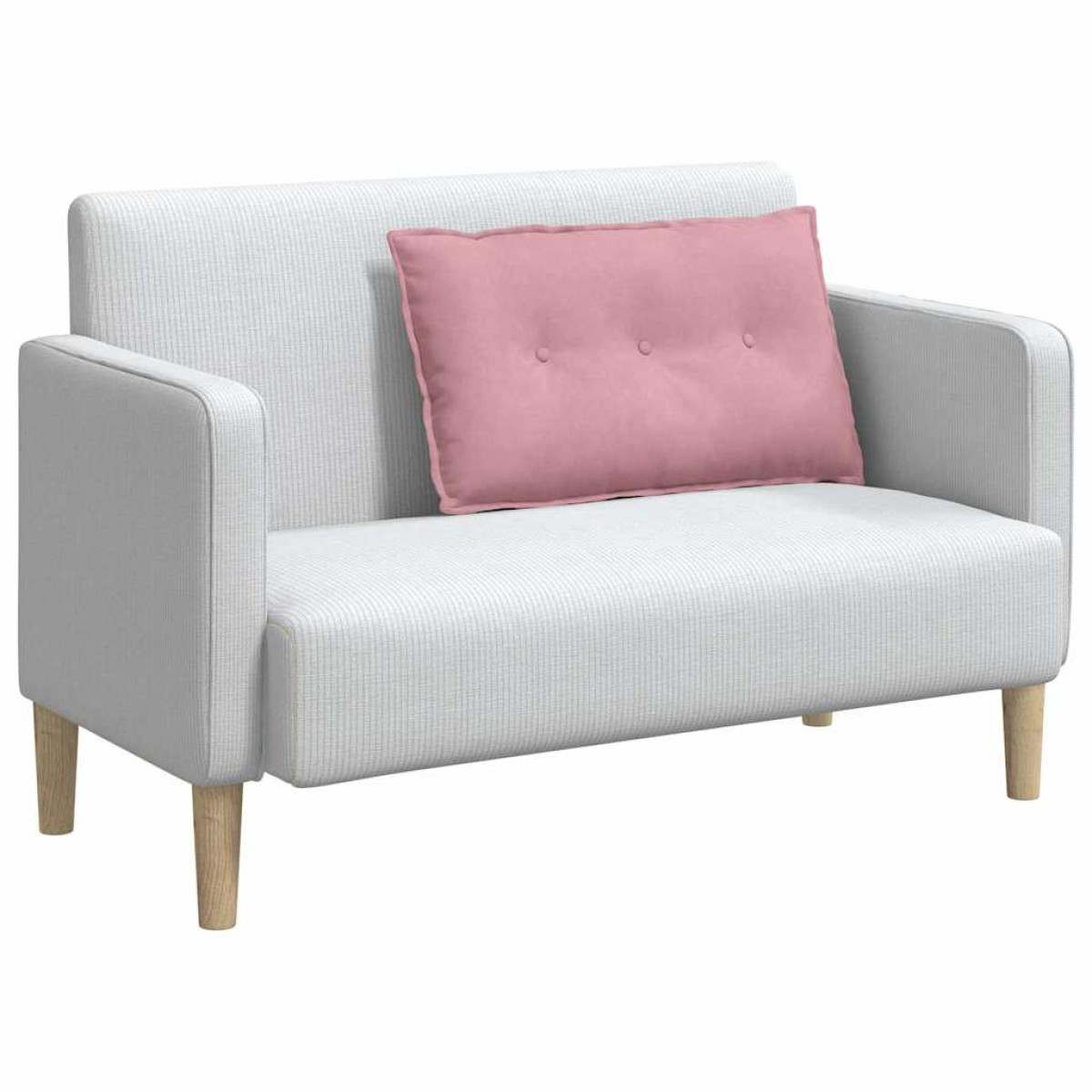 vidaXL Μαξιλάρι Πλάτης Ροζ 80 x 50 cm Υφασμάτινο Κορντουρά