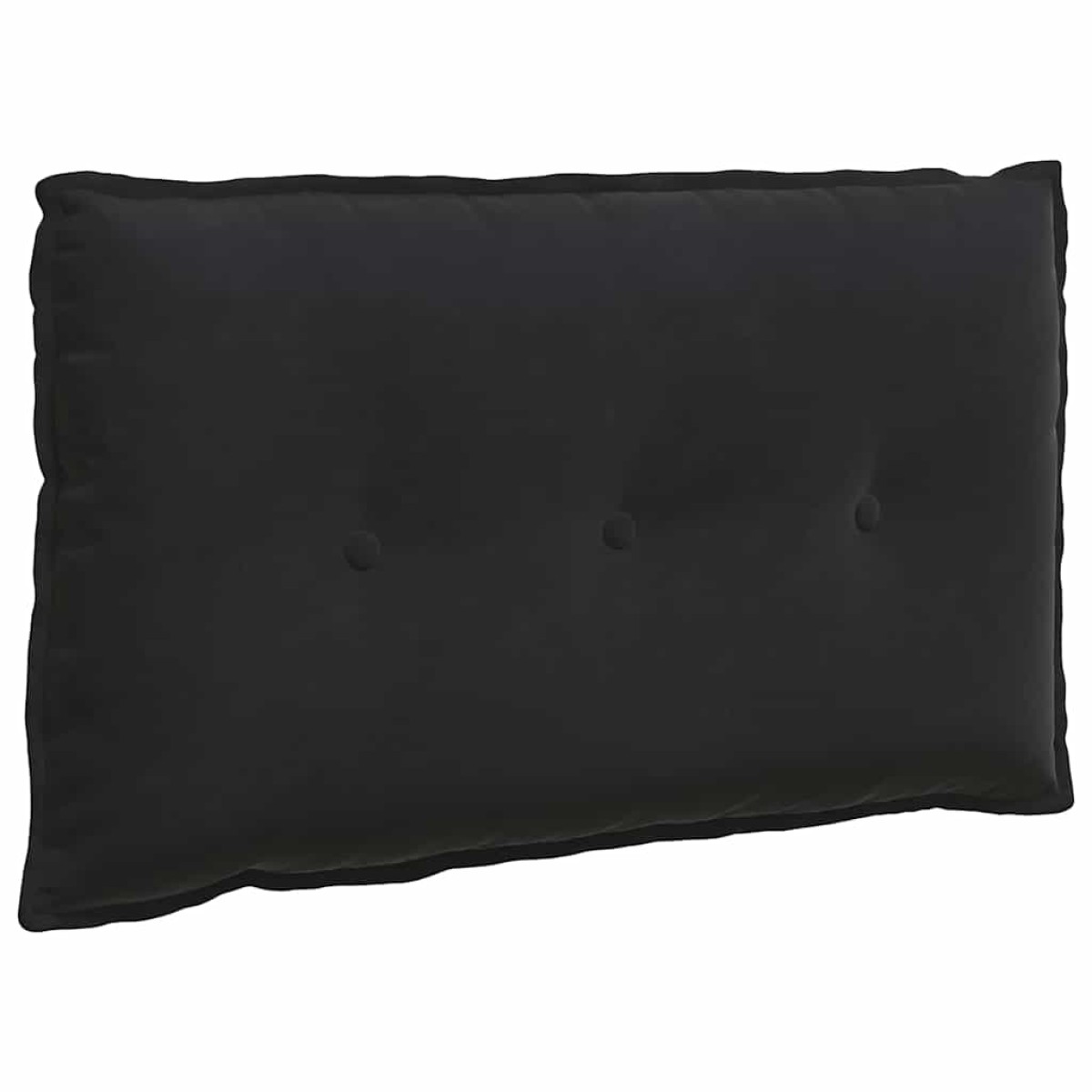 vidaXL Μαξιλάρι Πλάτης Μαύρο 80 x 50 cm Υφασμάτινο Κορντουρά