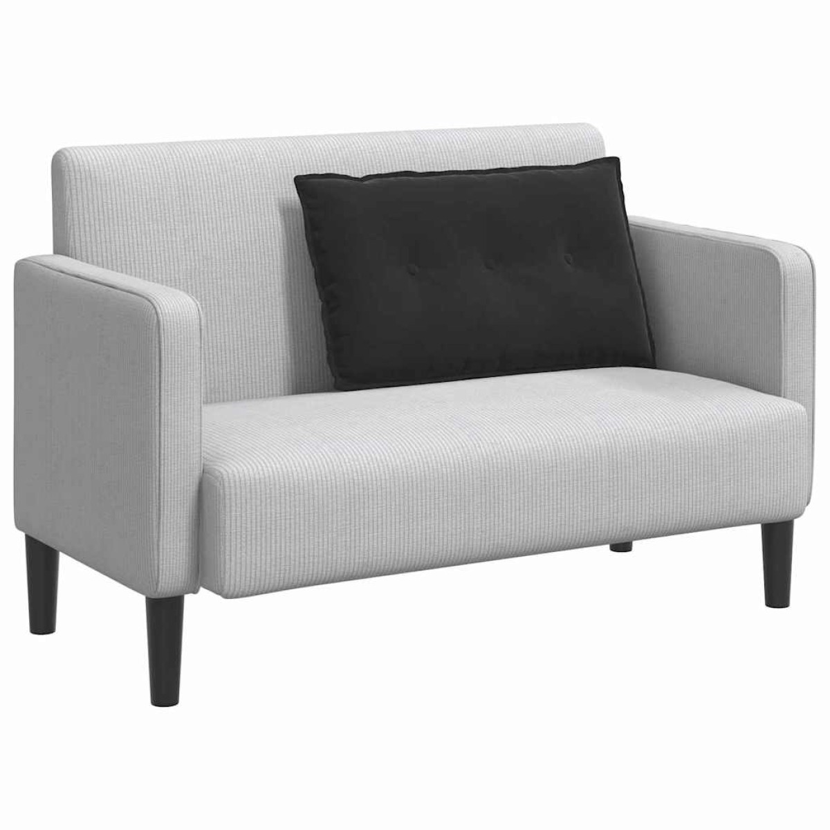vidaXL Μαξιλάρι Πλάτης Μαύρο 80 x 50 cm Υφασμάτινο Κορντουρά