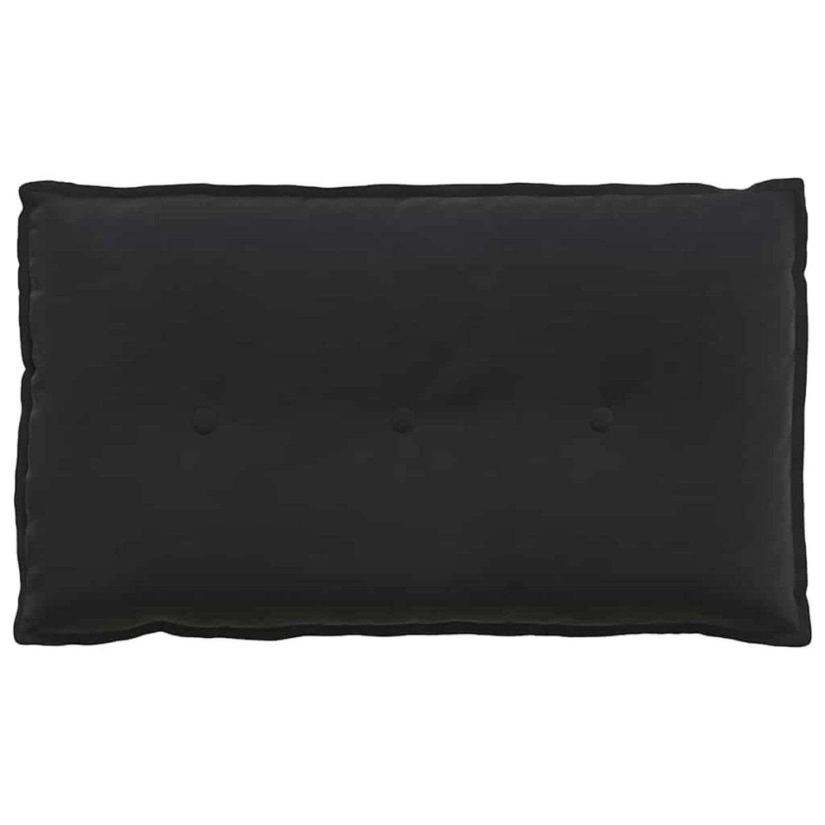 vidaXL Μαξιλάρι Πλάτης Μαύρο 80 x 50 cm Υφασμάτινο Κορντουρά