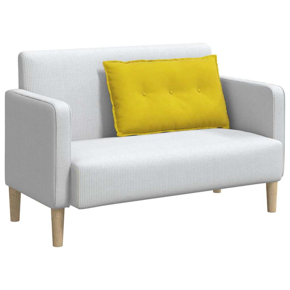 vidaXL Μαξιλάρι Πλάτης Κίτρινο 80 x 50 cm Υφασμάτινο Κορντουρά