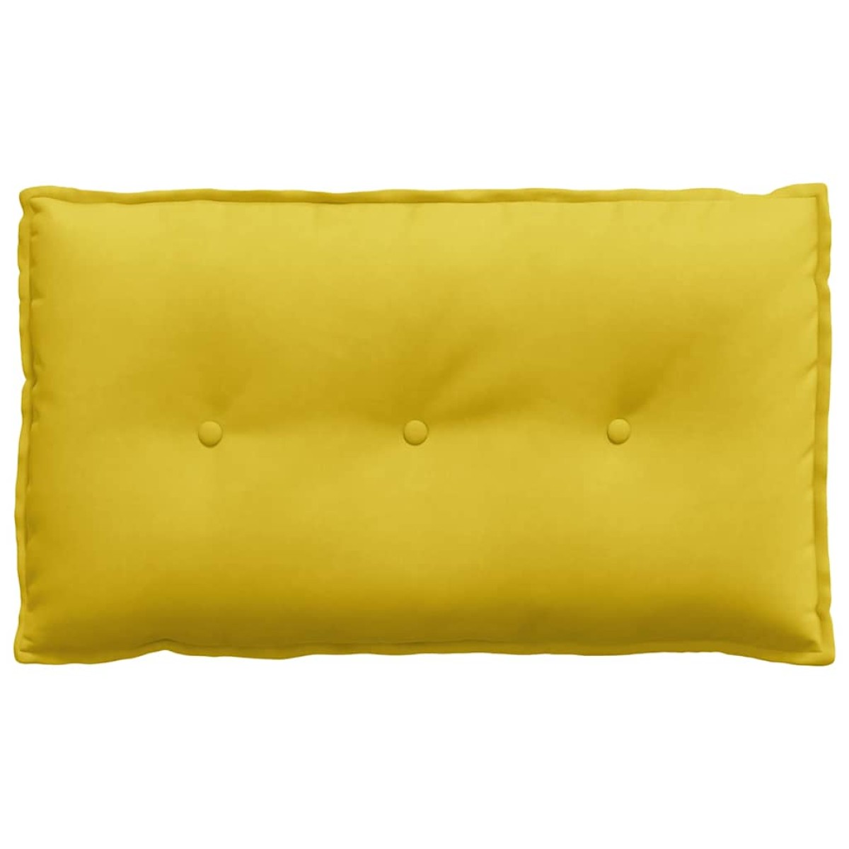 vidaXL Μαξιλάρι Πλάτης Κίτρινο 80 x 50 cm Υφασμάτινο Κορντουρά