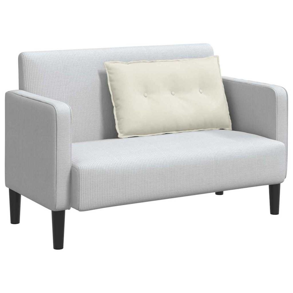 vidaXL Μαξιλάρι Πλάτης Κρεμ 80 x 50 cm Υφασμάτινο Κορντουρά