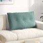 vidaXL Μαξιλάρι Πλάτης Θαλασσί 80 x 50 cm Υφασμάτινο Κορντουρά