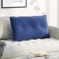 vidaXL Μαξιλάρι Πλάτης Μπλε Αστυνομίας 80 x 50 cm Υφασμάτινο Κορντουρά
