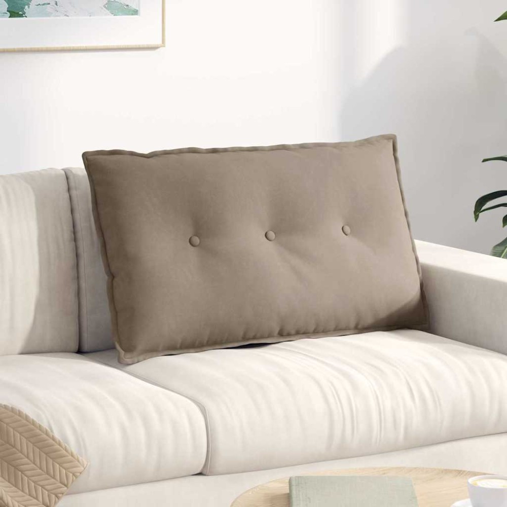 vidaXL Μαξιλάρι Πλάτης Taupe 80 x 50 cm Ύφασμα Μικροΐνας