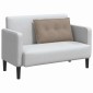 vidaXL Μαξιλάρι Πλάτης Taupe 80 x 50 cm Ύφασμα Μικροΐνας