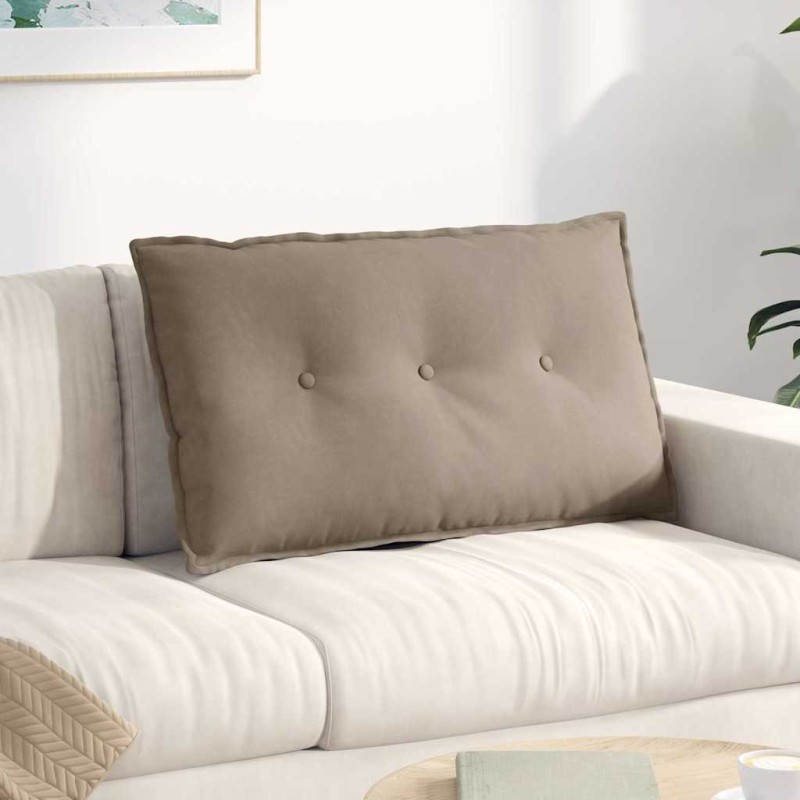 vidaXL Μαξιλάρι Πλάτης Taupe 80 x 50 cm Ύφασμα Μικροΐνας