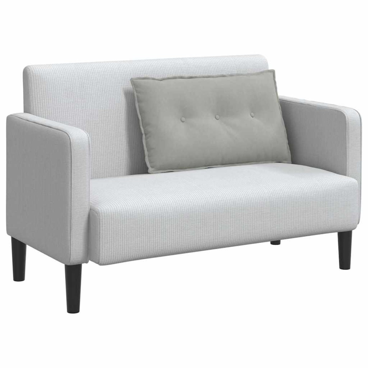 vidaXL Μαξιλάρι Πλάτης Ανοιχτό γκρι 80 x 50 cm Ύφασμα Μικροΐνας