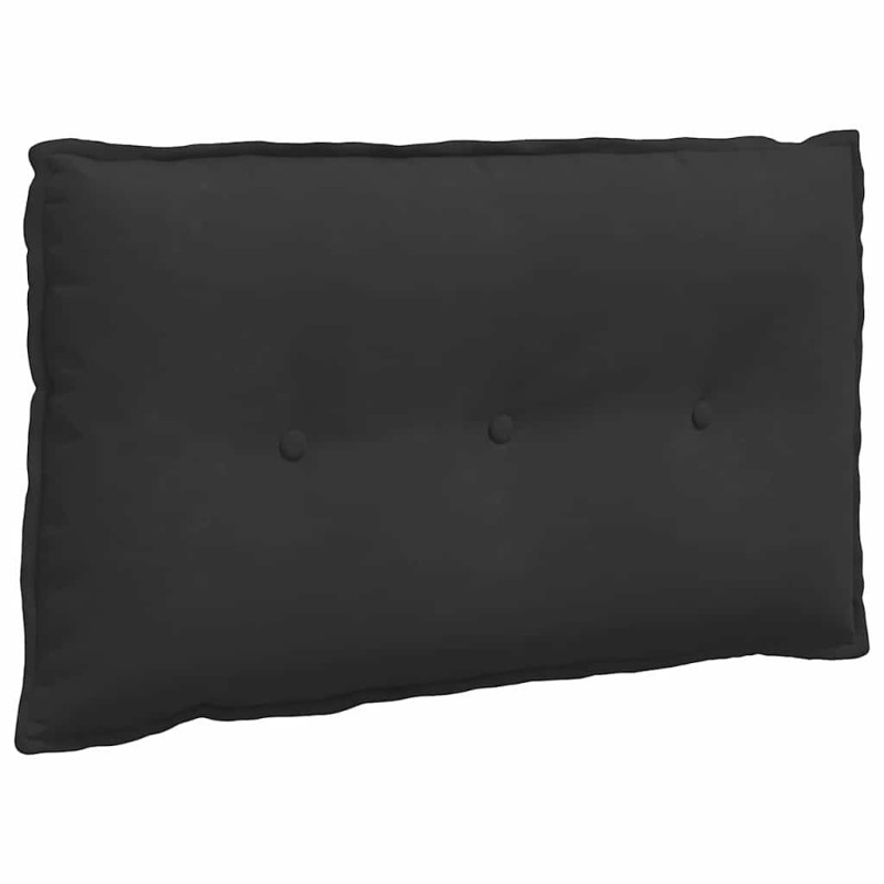 vidaXL Μαξιλάρι Πλάτης Μαύρο 80 x 50 cm Ύφασμα Μικροΐνας