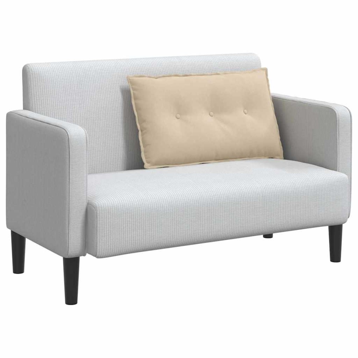 vidaXL Μαξιλάρι Πλάτης Κρεμ 80 x 50 cm Ύφασμα Μικροΐνας