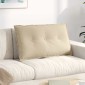 vidaXL Μαξιλάρι Πλάτης Κρεμ 80 x 50 cm Ύφασμα Μικροΐνας