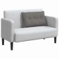 vidaXL Μαξιλάρι Πλάτης Ανοιχτό γκρι 80 x 50 cm Υφασμάτινο Κορντουρά