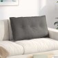 vidaXL Μαξιλάρι Πλάτης Ανοιχτό γκρι 80 x 50 cm Υφασμάτινο Κορντουρά