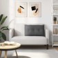 vidaXL Μαξιλάρι Πλάτης Σκούρο Γκρι 80 x 50 cm Υφασμάτινο Κορντουρά