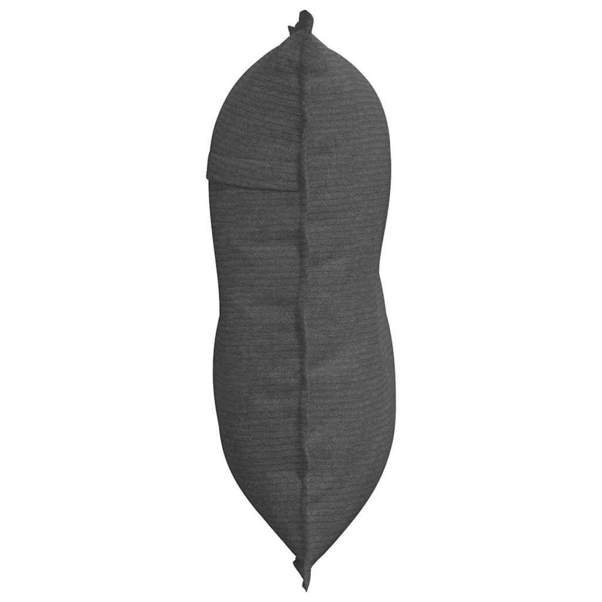 vidaXL Μαξιλάρι Πλάτης Σκούρο Γκρι 80 x 50 cm Υφασμάτινο Κορντουρά