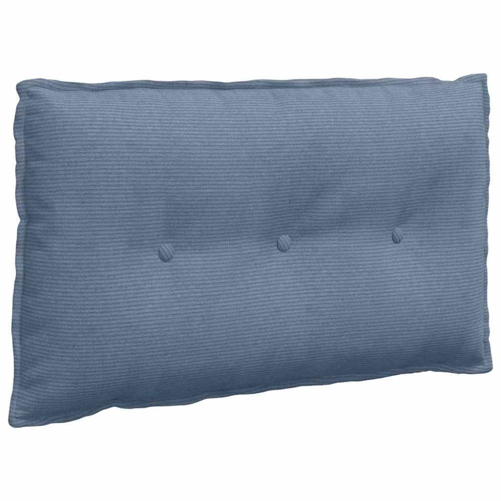 vidaXL Μαξιλάρι Πλάτης Μπλε 80 x 50 cm Υφασμάτινο Κορντουρά