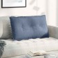 vidaXL Μαξιλάρι Πλάτης Μπλε 80 x 50 cm Υφασμάτινο Κορντουρά