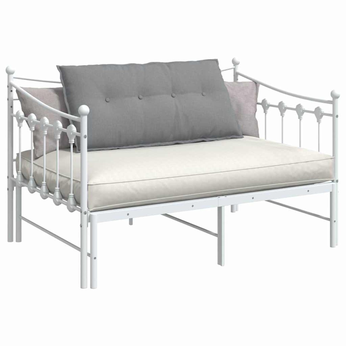 vidaXL Μαξιλάρι Πλάτης Ανοιχτό γκρι 100 x 19 x 50 εκ ύφασμα