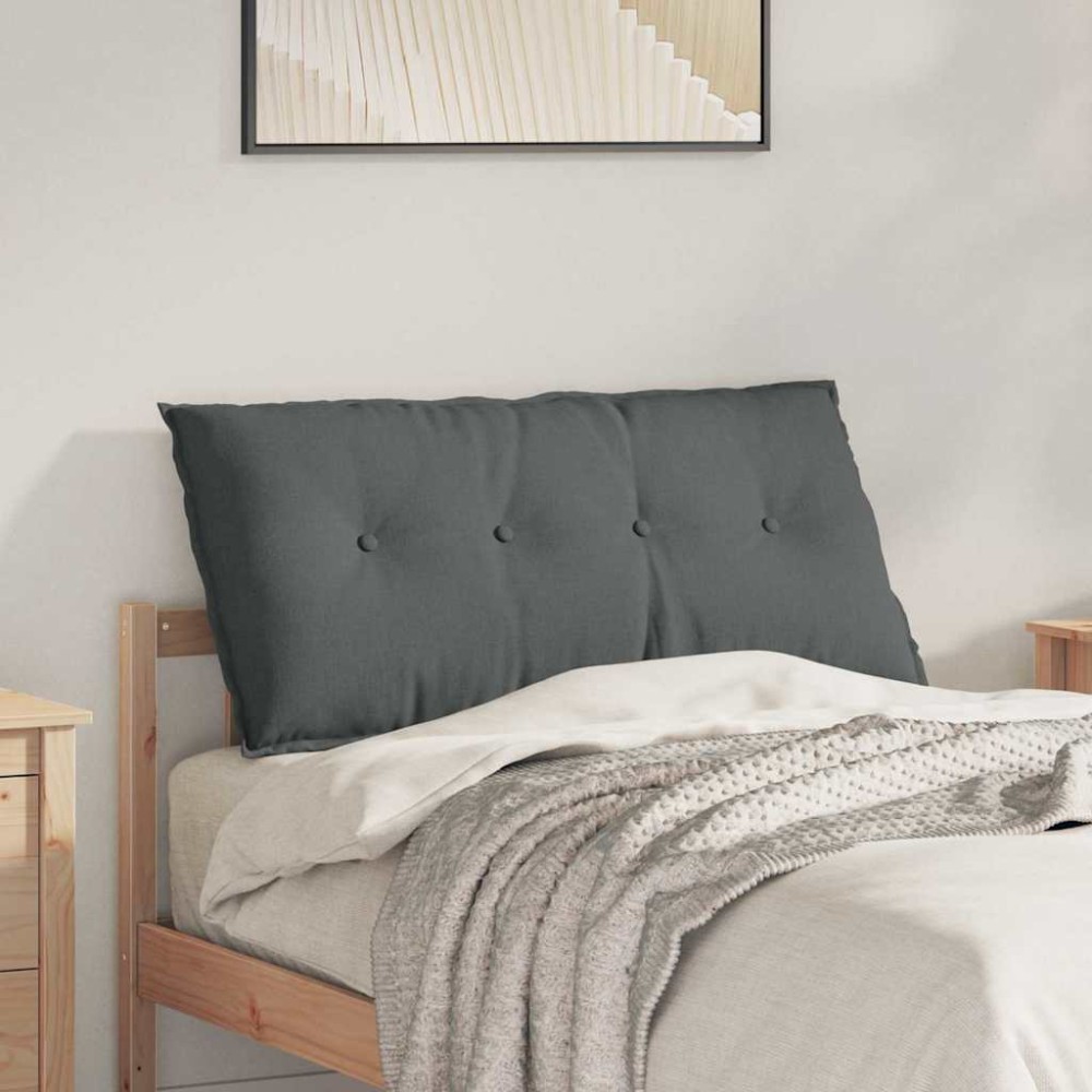vidaXL Μαξιλάρι Πλάτης Σκούρο Γκρι 100 x 19 x 50 εκ ύφασμα