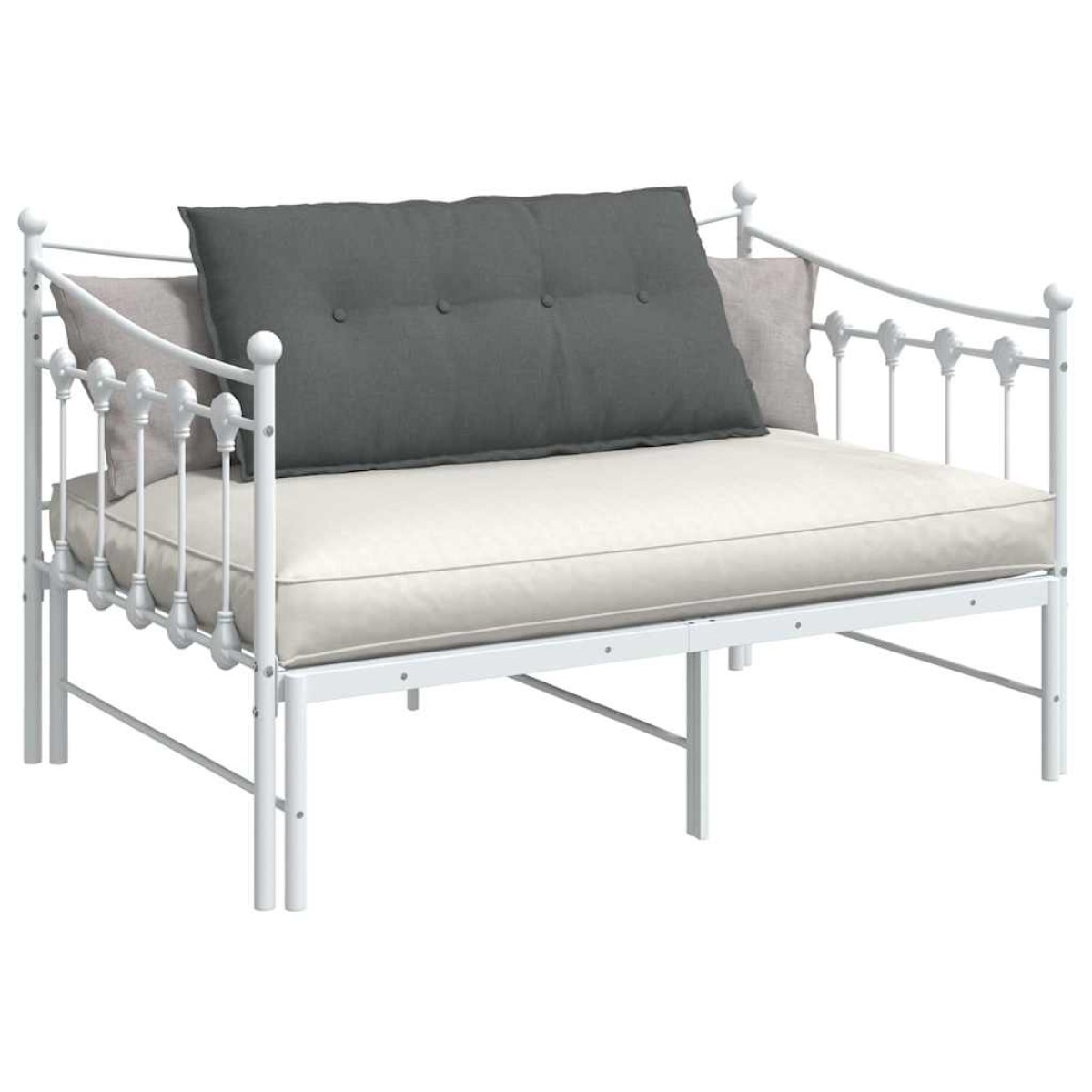 vidaXL Μαξιλάρι Πλάτης Σκούρο Γκρι 100 x 19 x 50 εκ ύφασμα