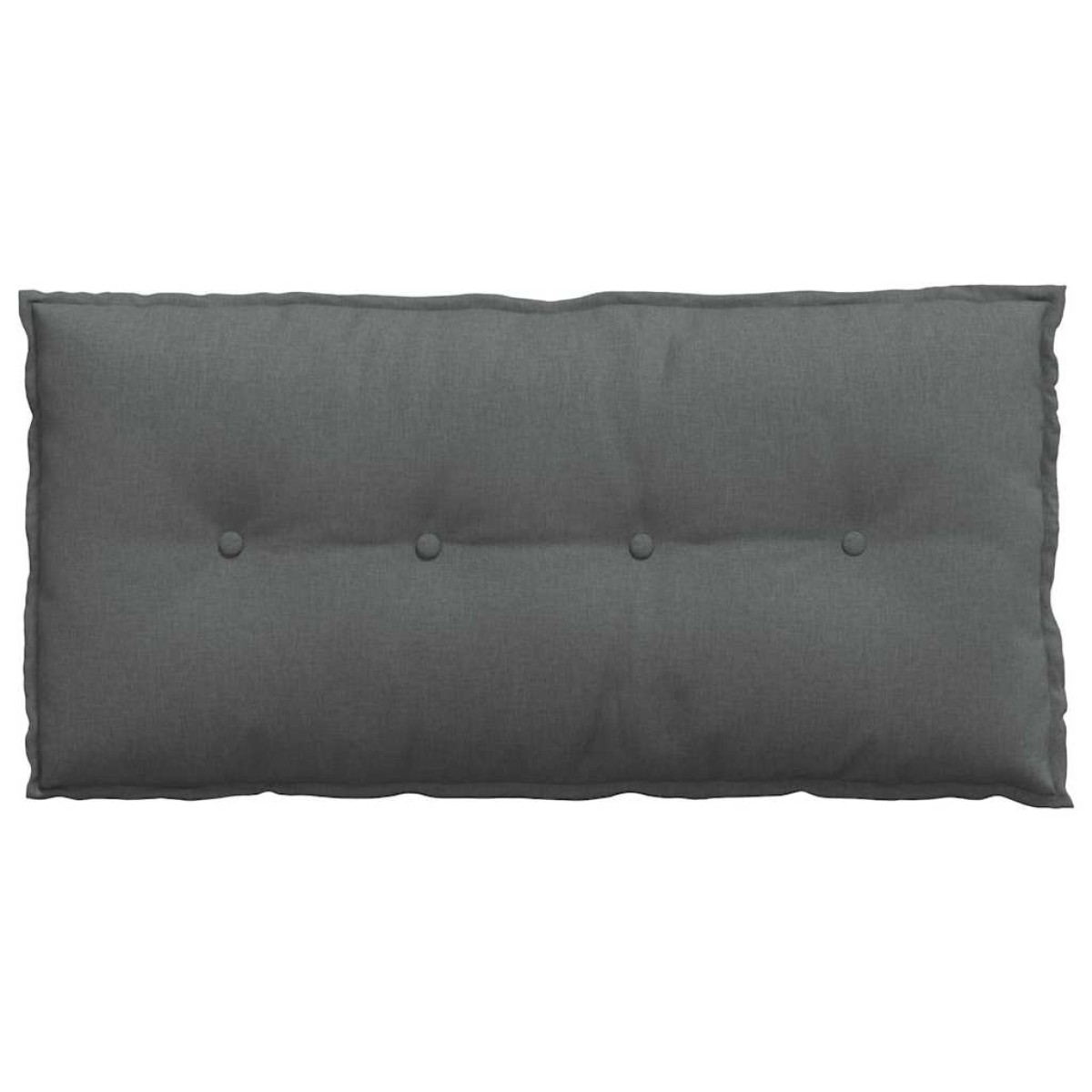 vidaXL Μαξιλάρι Πλάτης Σκούρο Γκρι 100 x 19 x 50 εκ ύφασμα