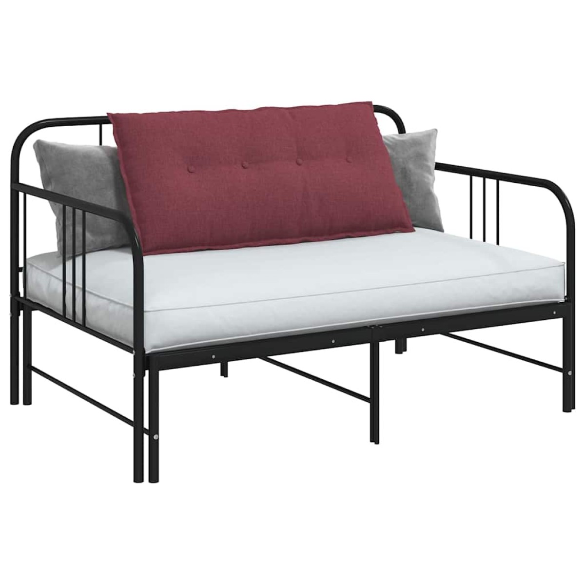 vidaXL Μαξιλάρι Πλάτης Κόκκινο 100 x 19 x 50 εκ ύφασμα