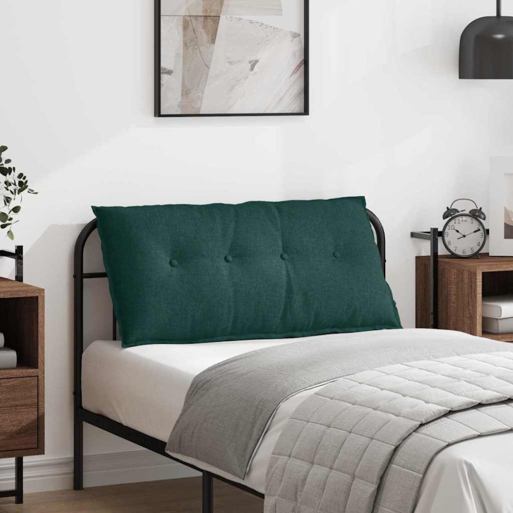 vidaXL Μαξιλάρι Πλάτης Σκούρο Πράσινο 100 x 19 x 50 εκ ύφασμα