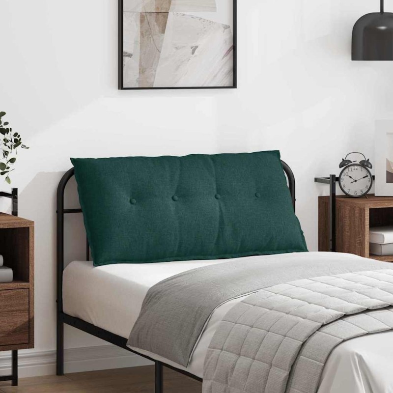vidaXL Μαξιλάρι Πλάτης Σκούρο Πράσινο 100 x 19 x 50 εκ ύφασμα