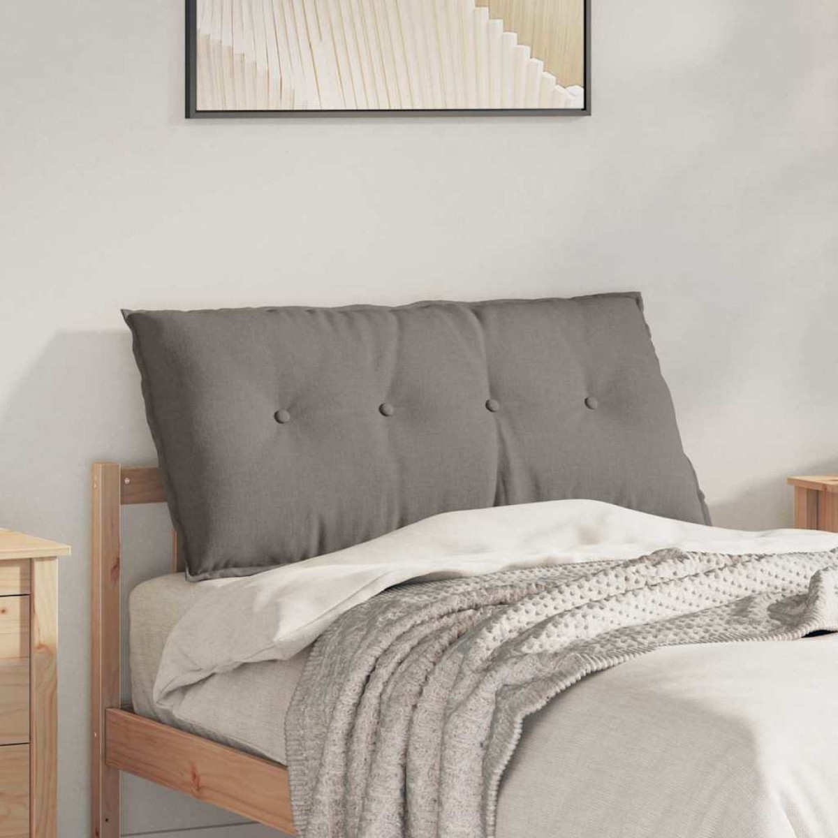 vidaXL Μαξιλάρι Πλάτης Taupe 100 x 19 x 50 εκ ύφασμα