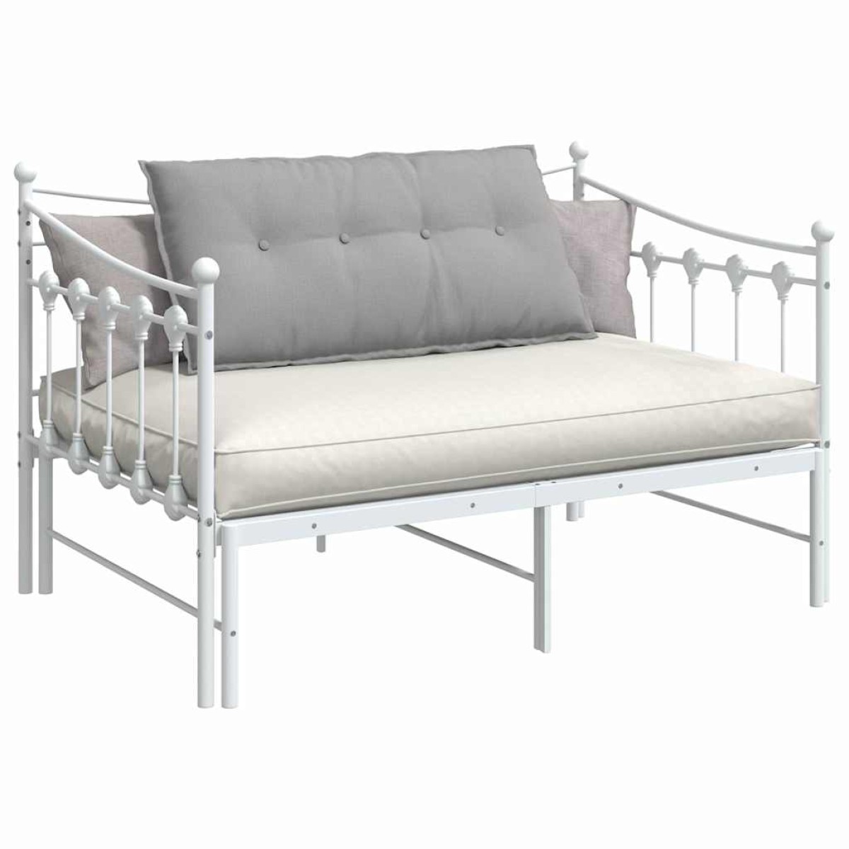 vidaXL Μαξιλάρι Πλάτης Σκίουρος Γκρί 100 x 19 x 50 εκ ύφασμα