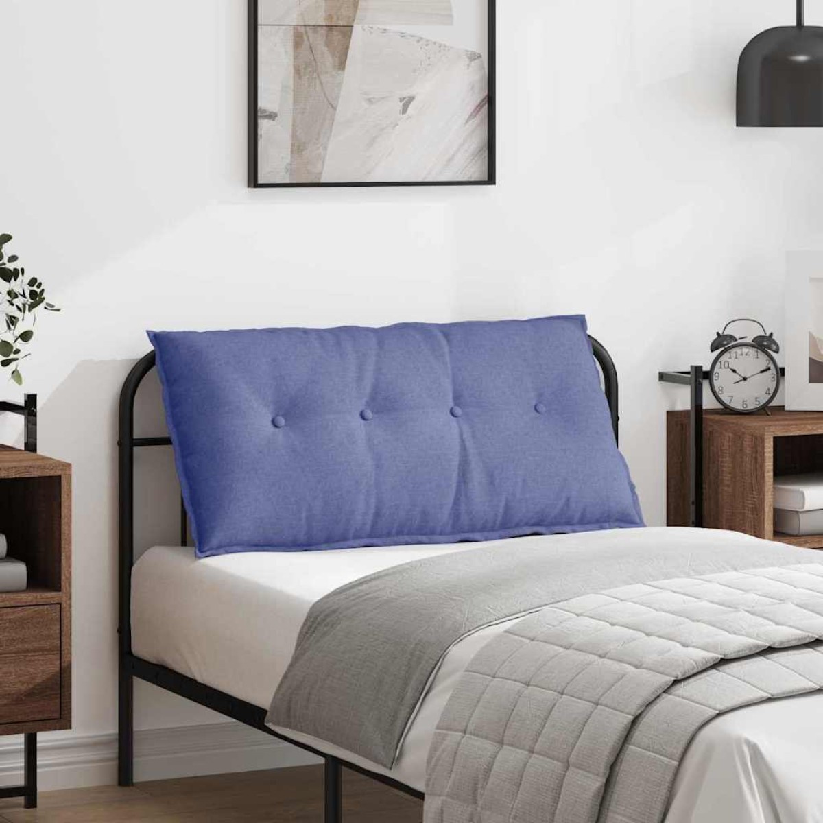 vidaXL Μαξιλάρι Πλάτης Μπλε τζην 100 x 19 x 50 εκ ύφασμα