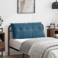 vidaXL Μαξιλάρι Πλάτης Μπλε 100 x 50 cm Υφασμάτινο Κορντουρά