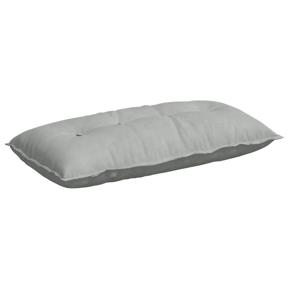 vidaXL Μαξιλάρι Πλάτης Ανοιχτό γκρι 100 x 50 cm Υφασμάτινο Κορντουρά