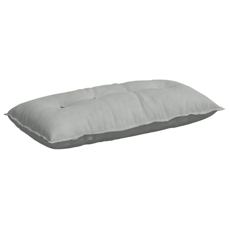 vidaXL Μαξιλάρι Πλάτης Ανοιχτό γκρι 100 x 50 cm Υφασμάτινο Κορντουρά