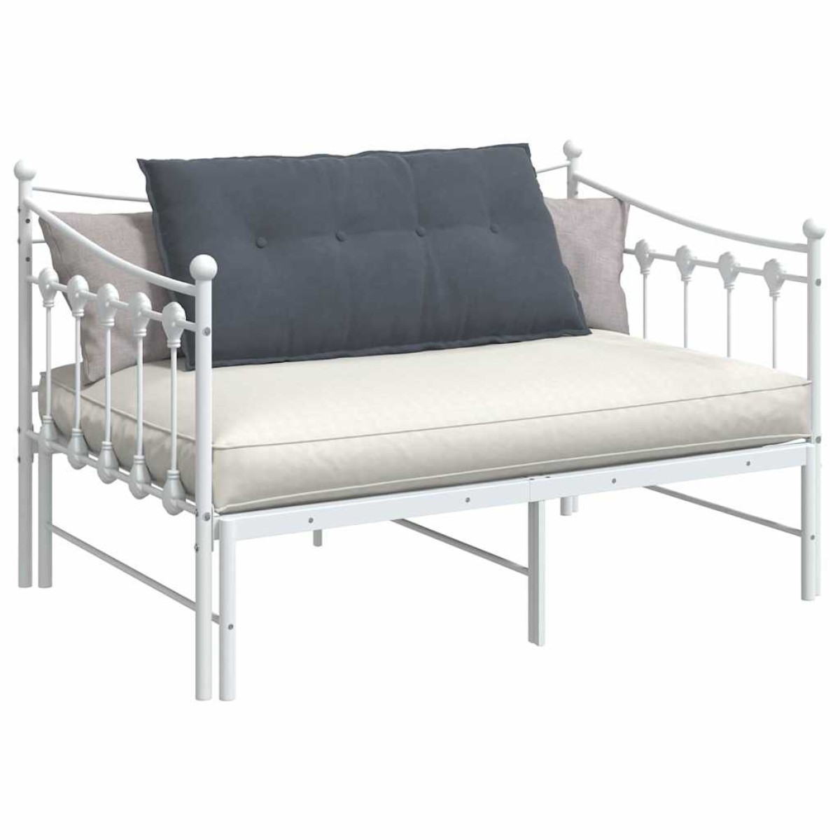 vidaXL Μαξιλάρι Πλάτης Σκούρο Γκρι 100 x 50 cm Υφασμάτινο Κορντουρά