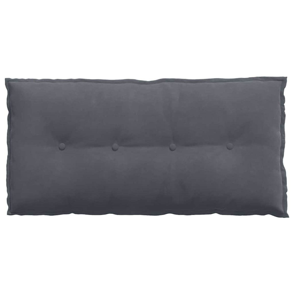 vidaXL Μαξιλάρι Πλάτης Σκούρο Γκρι 100 x 50 cm Υφασμάτινο Κορντουρά