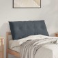 vidaXL Μαξιλάρι Πλάτης Σκούρο Γκρι 100 x 50 cm Υφασμάτινο Κορντουρά