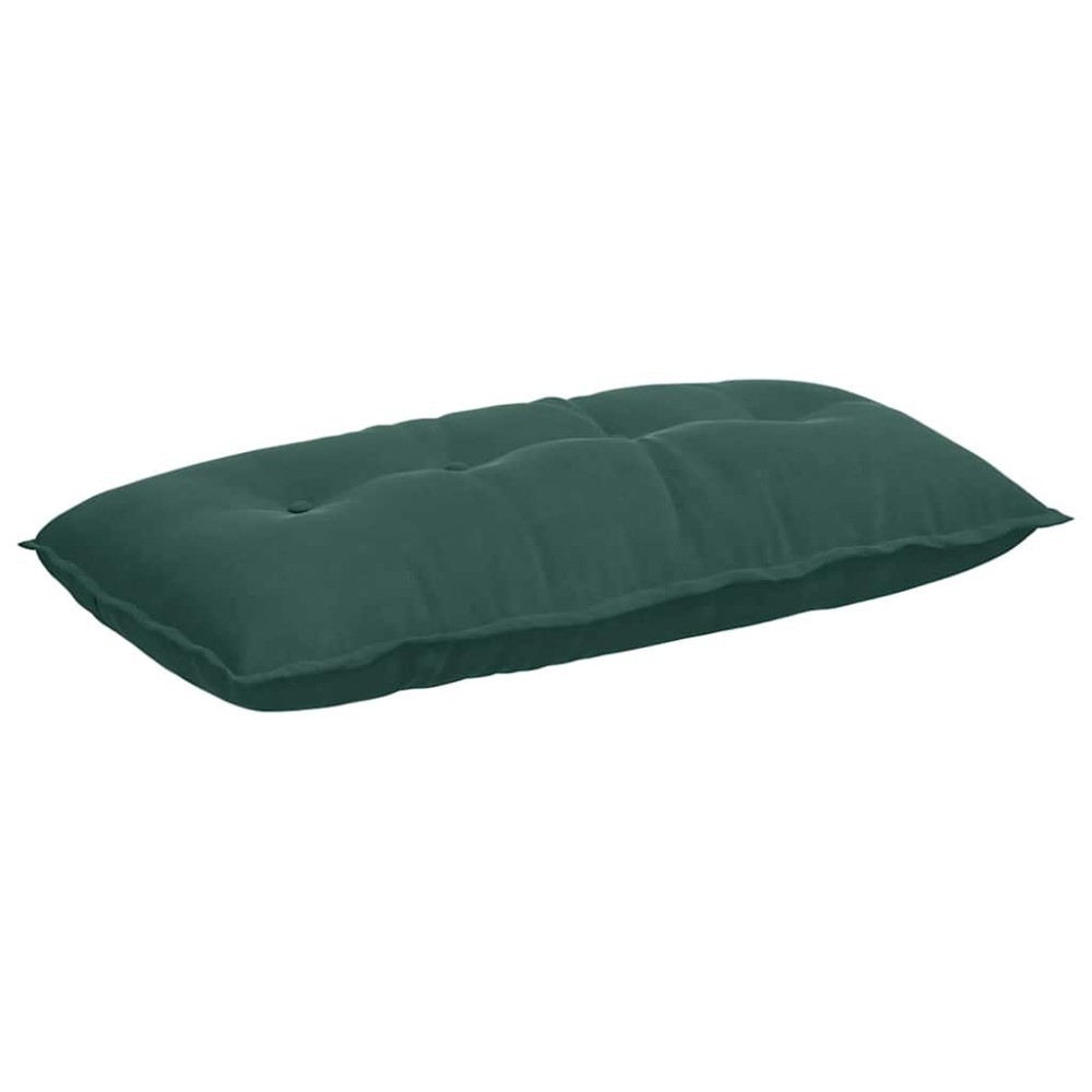 vidaXL Μαξιλάρι Πλάτης Σκούρο Πράσινο 100 x 50 cm Υφασμάτινο Κορντουρά