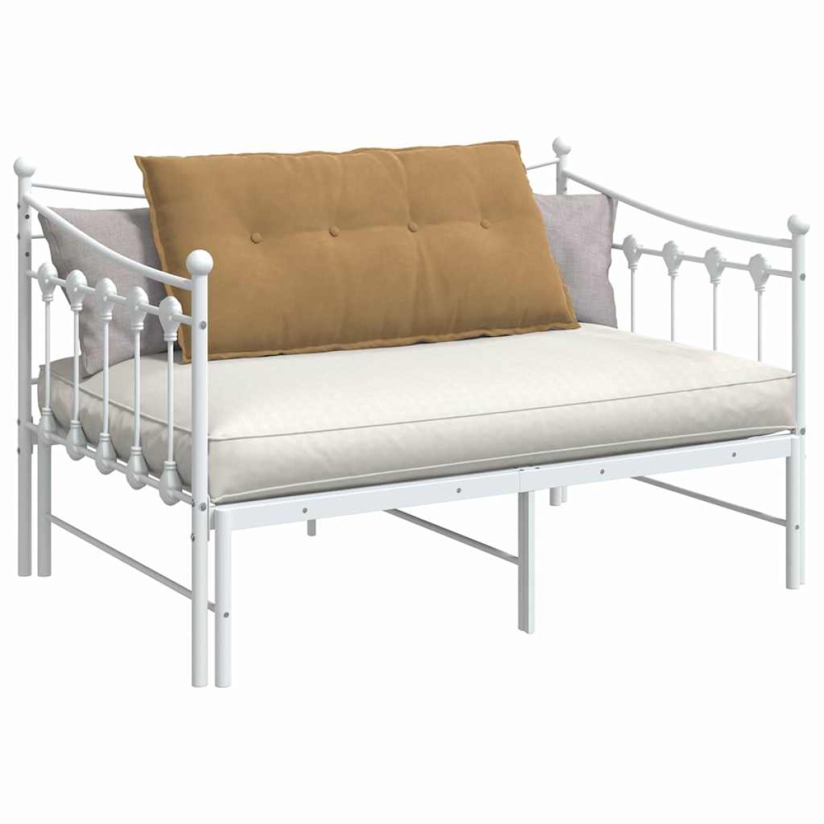 vidaXL Μαξιλάρι Πλάτης Καφέ 100 x 50 cm Υφασμάτινο Κορντουρά